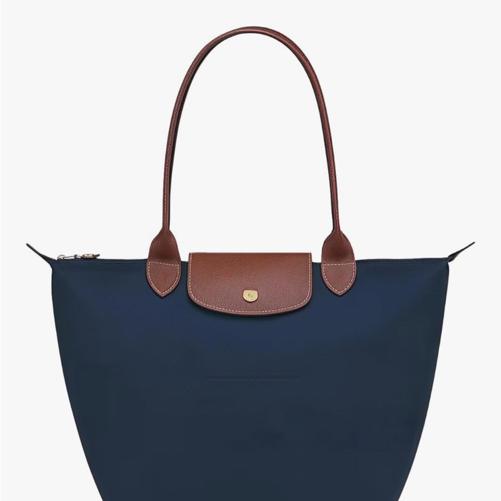 Amazon Navy and Brown Tote Bag